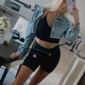 Refuge Light Blue Cropped Denim Jacket